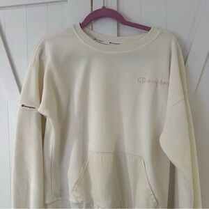 cream champion crewneck